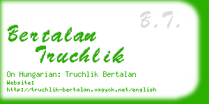 bertalan truchlik business card